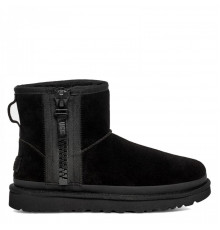 UGG Classic Mini Zipper Tape Logo Black