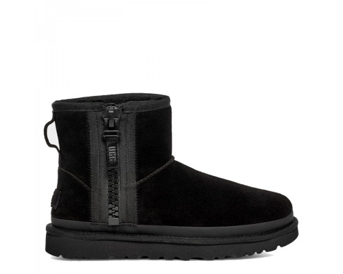 UGG Classic Mini Zipper Tape Logo Black
