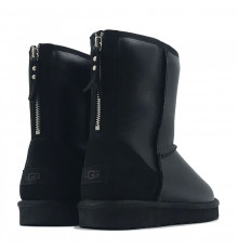 UGG Mens Classic Short Zip Metallic Black