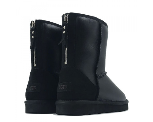 UGG Mens Classic Short Zip Metallic Black