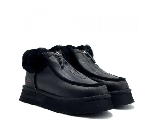 UGG Funkette Platform Leather Black