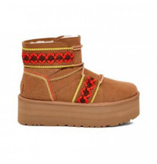 UGG Classic Mini II Braid Platform Chestnut