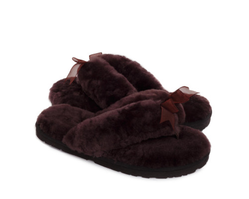 UGG Fluff Flip Flop II Chocolate