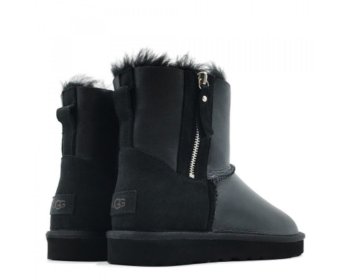 UGG Mens Classic Mini Double Zip Metallic Black