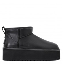 UGG Classic Ultra Mini Platform Black Leather