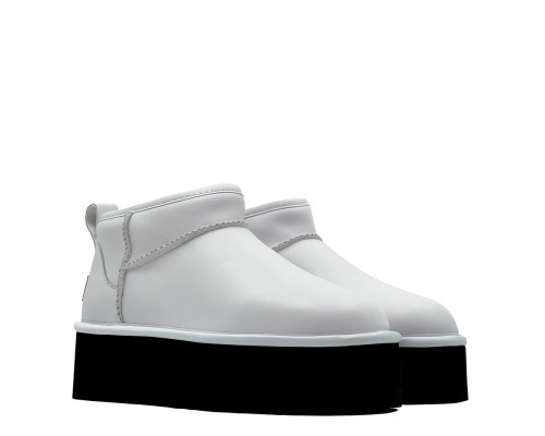 UGG Classic Ultra Mini Platform Leather White