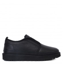 UGG Mens Slippers Flex Leather Black