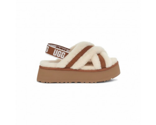 UGG Disco Cross Slide Chestnut