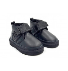 UGG Kids Neumel Snapback Leather Black