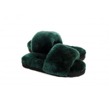 UGG Fluff Slide Slippers Dark Green