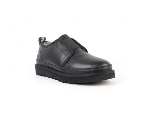 UGG Mens Slippers Flex Leather Black