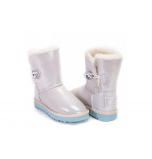 UGG Kids Bailey Button I Do White