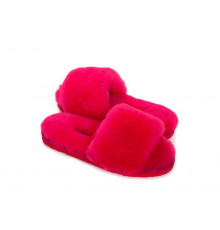 UGG Fluff Slide Slippers Rose Red
