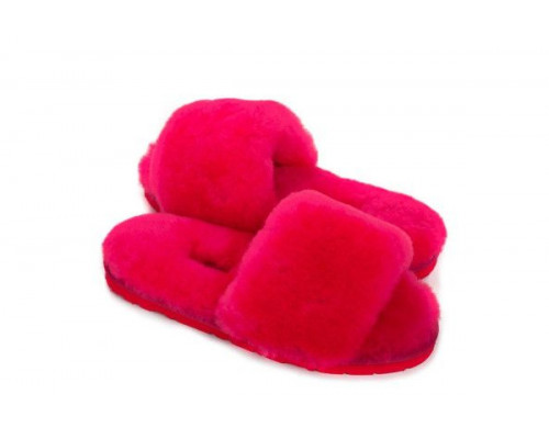 UGG Fluff Slide Slippers Rose Red