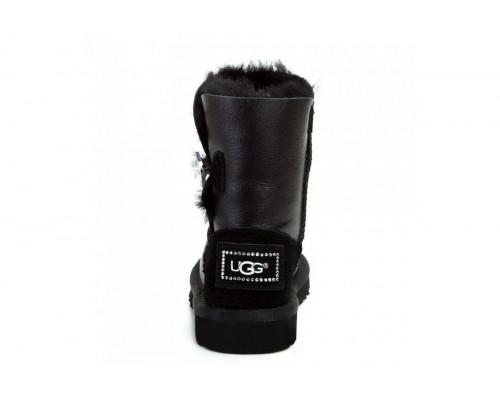 UGG Kids Bailey Button Bling Metallic Black