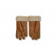 UGG Перчатки Кожаные Женские Коричневые