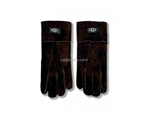 UGG Перчатки Замшевые Женские Коричневые