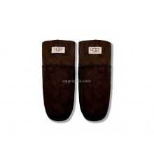 UGG Варежки Замшевые Женские Коричневые
