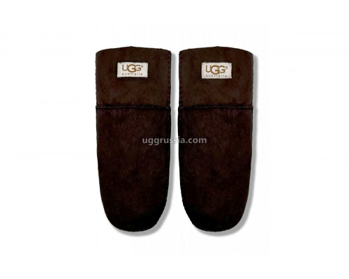 UGG Варежки Замшевые Женские Коричневые
