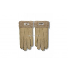 UGG Перчатки Кожаные Женские Коричневые