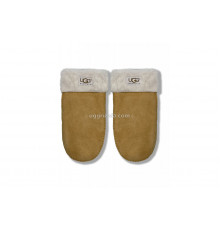 UGG Варежки Замшевые Женские Коричневые