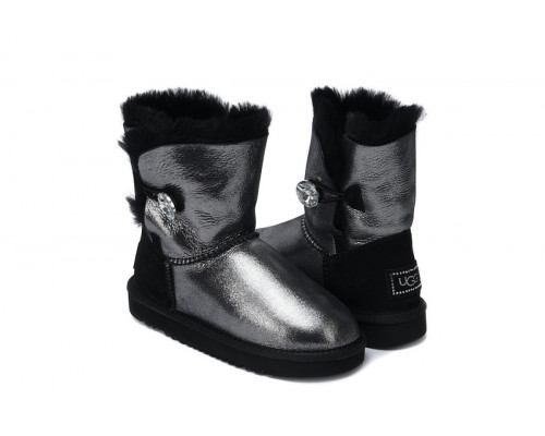 UGG Kids Bailey Button I Do Black