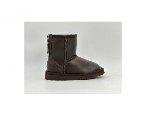UGG Kids Zip Metallic Chocolate