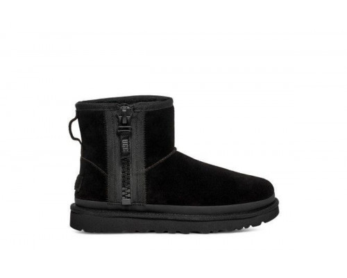 UGG Classic Mini Zipper Tape Logo Black