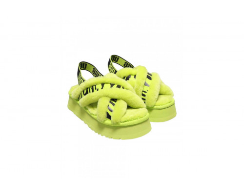 UGG Disco Cross Slide Animalia Key Lime