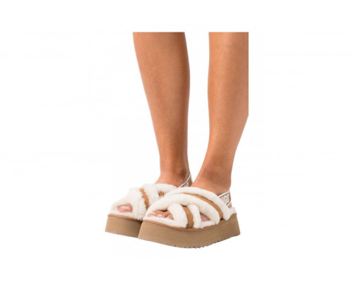UGG Disco Cross Slide Chestnut