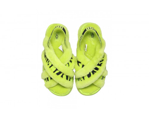 UGG Disco Cross Slide Animalia Key Lime