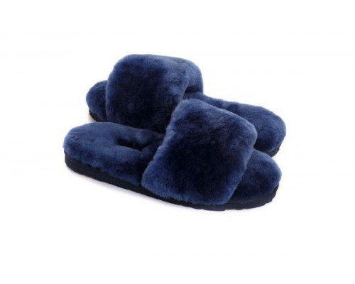 UGG Fluff Slide Slippers Navy Blue