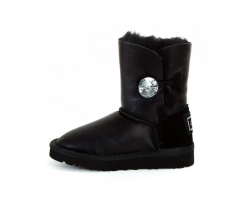 UGG Kids Bailey Button Bling Metallic Black