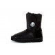 UGG Kids Bailey Button Bling Metallic Black