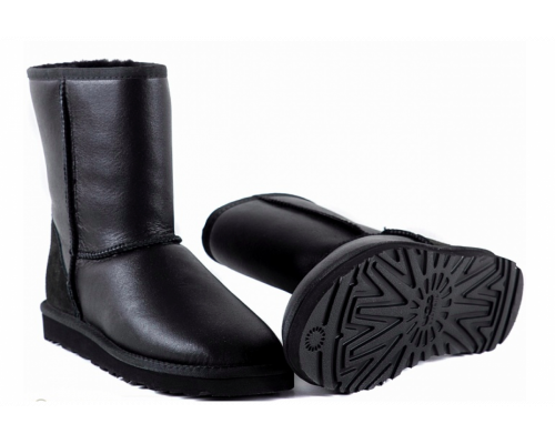 UGG Classic Short Metallic Black