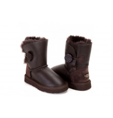 UGG Kids Bailey Button Metallic Chocolate