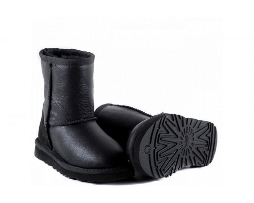 UGG Kids Classic Short Metallic Black