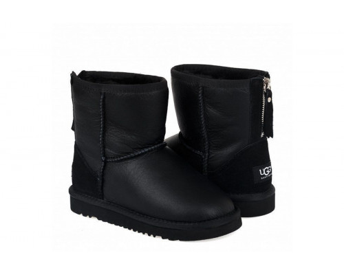 UGG Kids Zip Metallic Black