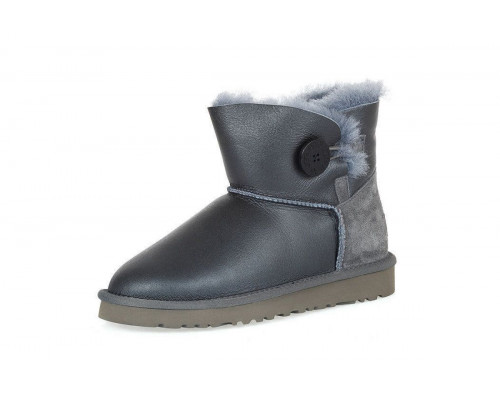 UGG Mini Bailey Button Metallic Grey